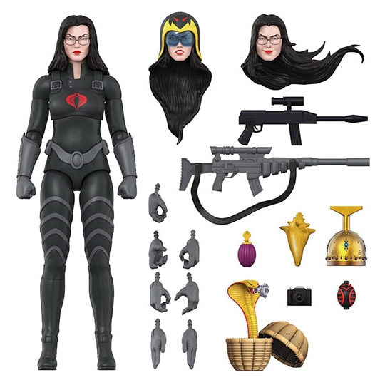 Baroness Black Suit Baronesa Ultimates Figure Wave 4 G.I. Joe Super7