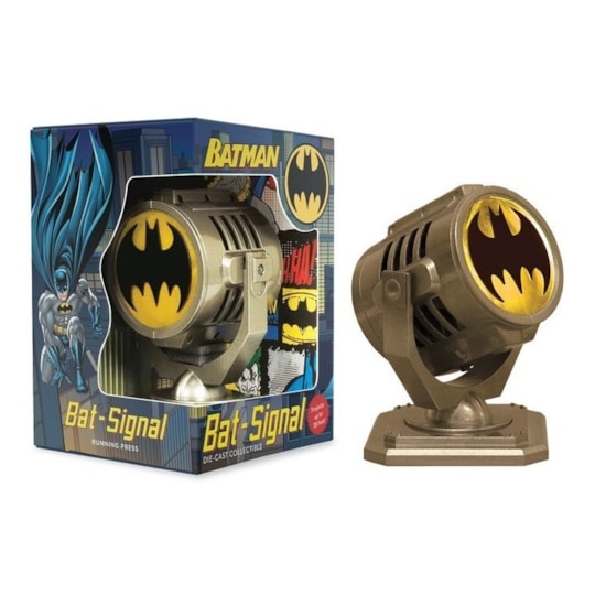 Bat Sinal Metal Diecast Running Press - 13 cm - Luz Led - DC