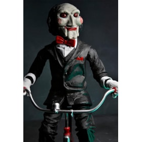 Billy The Puppet On Tricycle Figure com som 30 cm - Saw Jogos Mortais - NECA