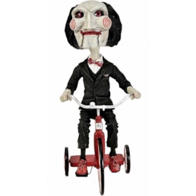 Billy The Puppet On Tricycle Head Knockers Figure - Saw Jogos Mortais - NECA