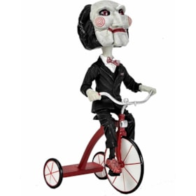 Billy The Puppet On Tricycle Head Knockers Figure - Saw Jogos Mortais - NECA
