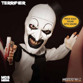 Boneco Art the Clown 38 cm - Mega Scale Talking Doll Terrifier - Mezco