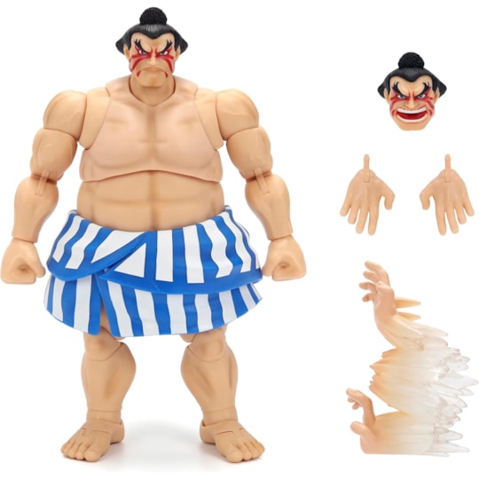 Boneco articulado E. Honda Escala 1/12 Street Fighter II The Final Challengers - Jada Toys
