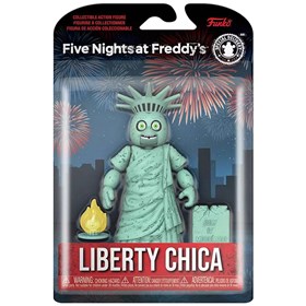 Boneco Articulado Liberty Chica Figure 12,5 cm Brilha no Escuro - Five Nights at Freddy's - FNAF