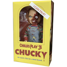 Boneco Chucky Pizza Face Mega Scale - 38 cm c/ Som - Mezco