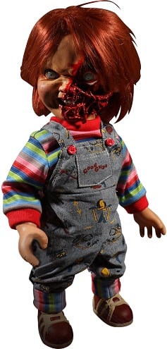 Mezco Toyz Chucky チャッキー フィギュア Boneco Chucky Pizza Face Mega Scale - 38 cm c/ Som - Mezco - Geek