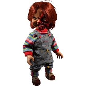 Boneco Chucky Pizza Face Mega Scale - 38 cm c/ Som - Mezco
