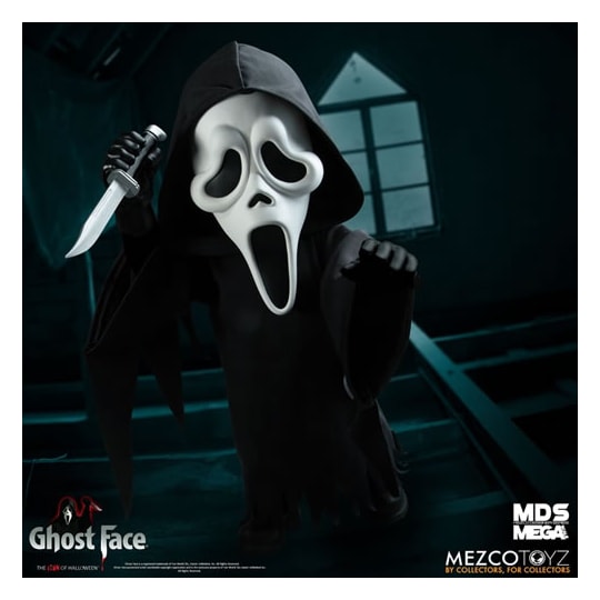 Boneco Ghostface Pânico Scream Mega Scale Talking Doll 38 Cm - Mezco