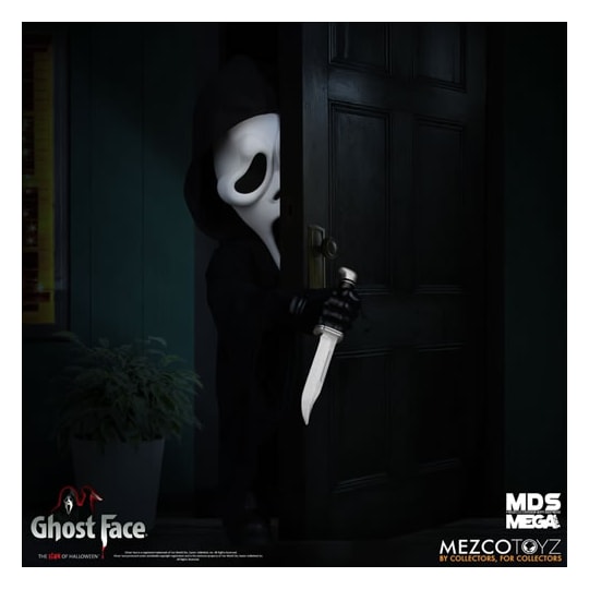 Boneco Ghostface Pânico Scream Mega Scale Talking Doll 38 Cm - Mezco