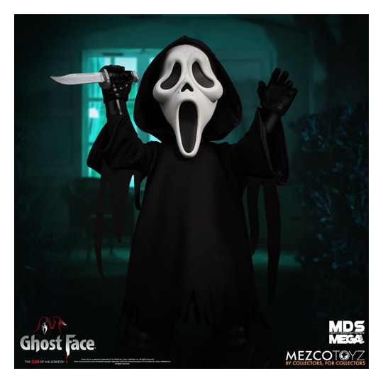 Boneco Ghostface Pânico Scream Mega Scale Talking Doll 38 Cm - Mezco