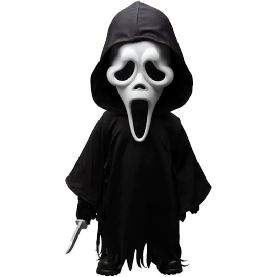 Boneco Ghostface Pânico Scream Mega Scale Talking Doll 38 Cm - Mezco
