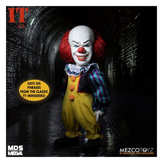 Boneco Pennywise 1990 Miniseries Mega Scale Talking Doll 38 Cm - Mezco