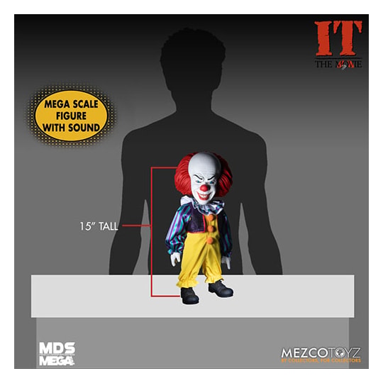 Boneco Pennywise 1990 Miniseries Mega Scale Talking Doll 38 Cm - Mezco