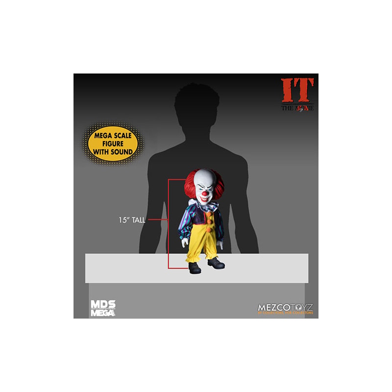 Mezco IT 2017 Pennywise 15" MDS Mega Scale Talking Figure with Sound - IN STOCK Mezco IT 2017 Pennywise 15" MDS Mega Scale Talking Figure with Sound - IN STOCK