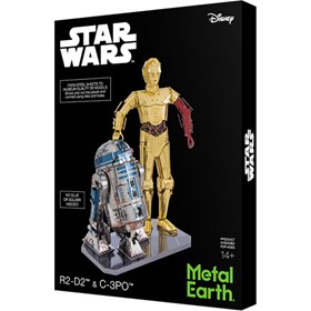 C-3PO & R2-D2 Kit de Montar de Metal Deluxe - Star Wars - Metal Earth - Fascinations