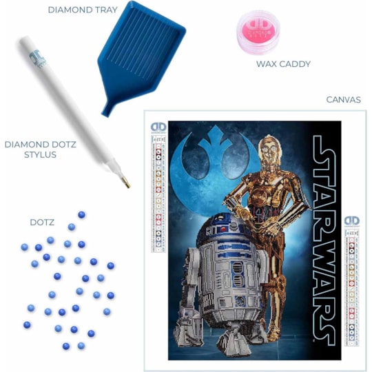 C-3PO R2-D2 Diamond Painting Kit - Diamond Dotz