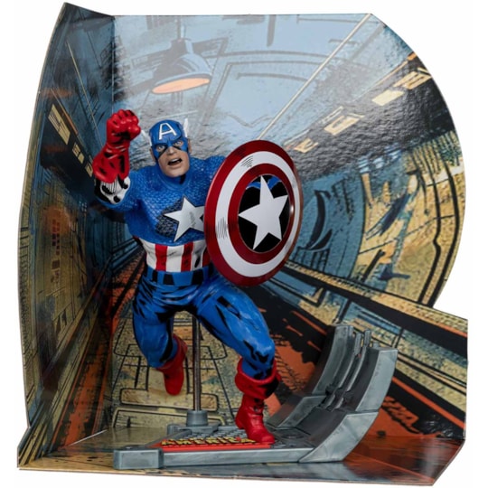 Capitão América Captain America #100 1:10th Scaled Posed Figure Mcfarlane