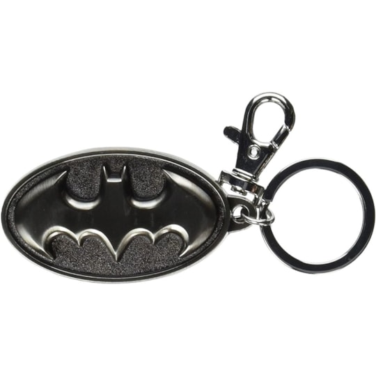 Chaveiro Batman de Metal Logo Monogram -  Pewter Keyring - DC Comics