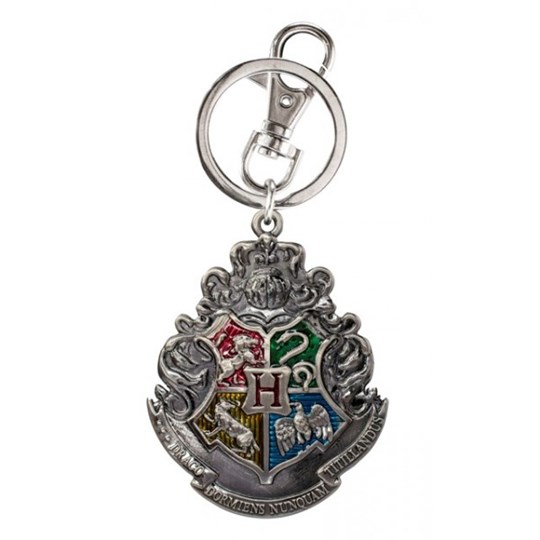 Chaveiro Brasão Casas Hogwarts Pewter Monogram - Harry Potter Hogwarts School Crest Keyring
