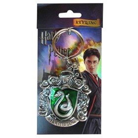 Chaveiro Casa Sonserina de Metal Monogram - Harry Potter Slytherin Crest Pewter Keyring