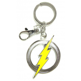 Chaveiro Flash Logo de Metal Monogram - Pewter Keyring - DC Comics