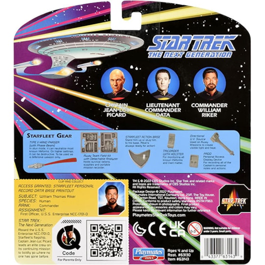 Commander William Riker Next Generation Star Trek Universe Collection Playmates