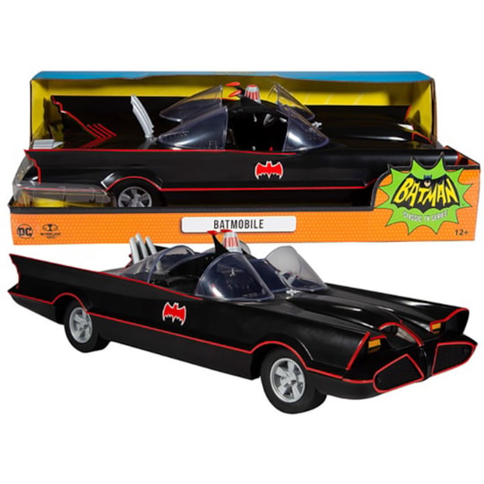 McFarlane DC Retro Batman 66 Batmobile Colecionável com Detalhes Fiéis