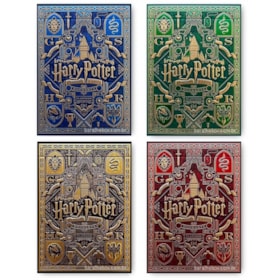 Conjunto com 4 Baralhos Colecionáveis Deck Todas as Casas - Harry Potter - Theory11