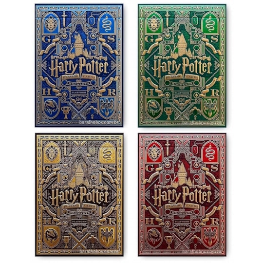 Conjunto com 4 Baralhos Colecionáveis Deck Todas as Casas - Harry Potter - Theory11