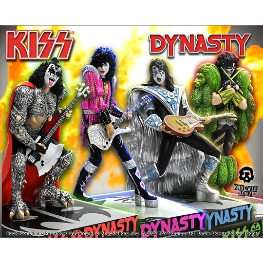 Conjunto Completo KISS - Dynasty - Rock Iconz - Knucklebonz
