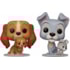 Conjunto Funko Pop Dama #1553 e o Vagabundo #1554 - 70th Anniversary Lady & the Tramp - Disney