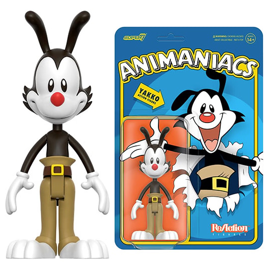 SUPER7 Animaniacs Ultimates! Figure - Statuina Yakko 18 Cm Con Accessori - Testine E Mani Intercambiabili, Puntatore, Dinamite, Lavagna - Collezione