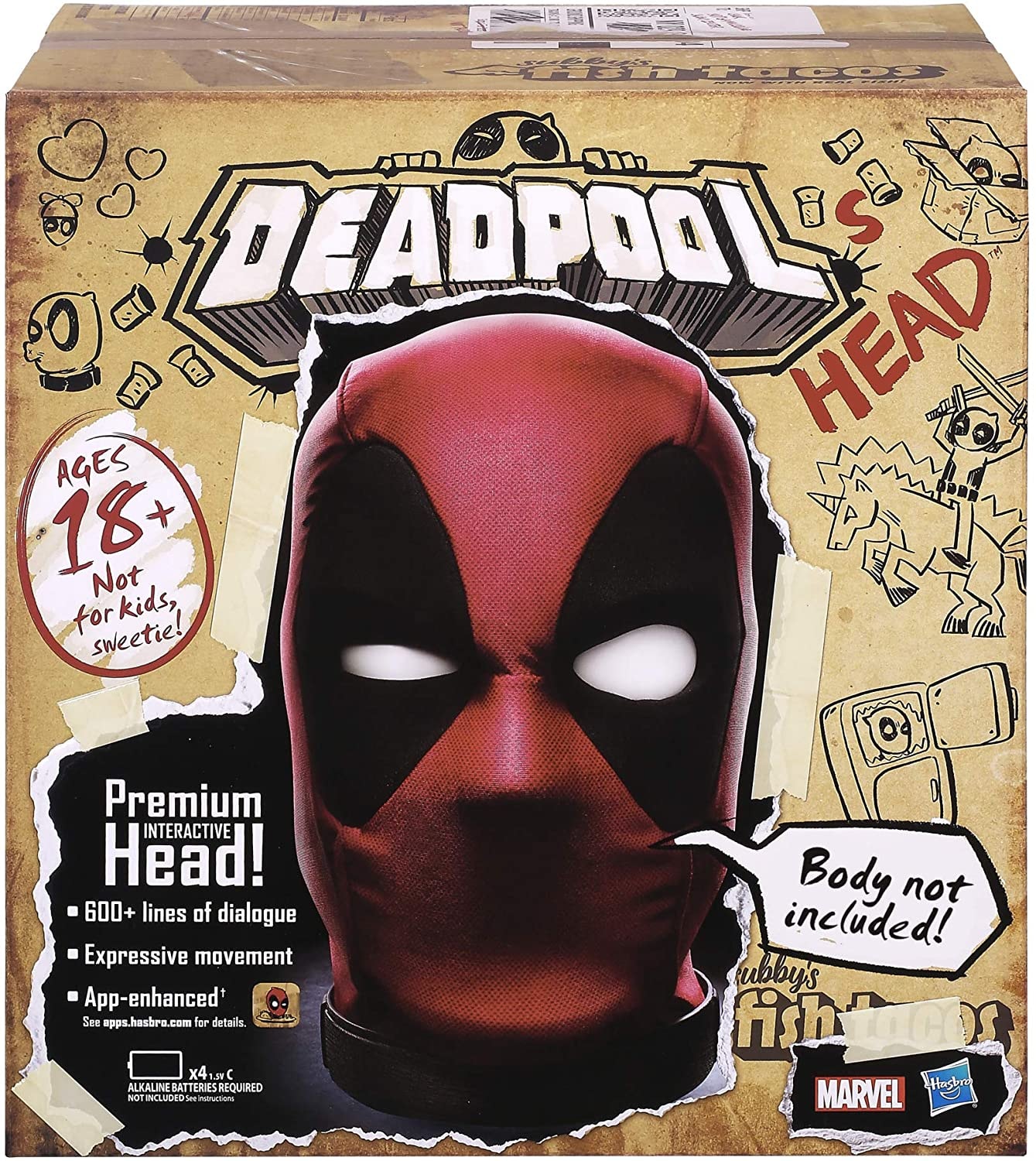 Deadpool Cabeça Animatrônica Deadpool's Head Premium Interactive