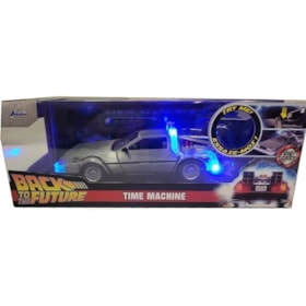 Delorean com luz Escala 1/24 De Volta para o Futuro Parte 1- Back to the Future - Jada Toys