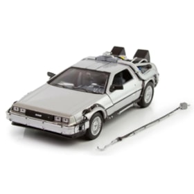 Delorean Time Machine Escala 1/24 De Volta para o Futuro Part 1 - Back to the Future - Welly