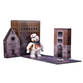 Diorama Stay Puff e Ecto-1 Ghostbusters Caça-Fantasmas Jada Toys