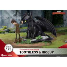 Diorama Toothless & Hiccup DS-178 D-Stage Banguela - Como Treinar seu Dragão - Beast Kingdom