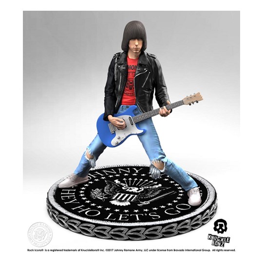 Estátua Johnny Ramone KnuckleBonz - The Ramones - Rock Iconz Statue