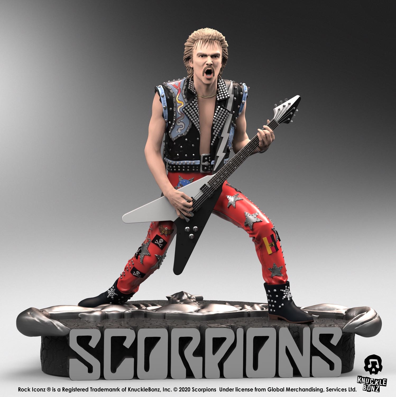 Estátua Rudolf Schenker Knucklebonz - Scorpions - Rock Iconz