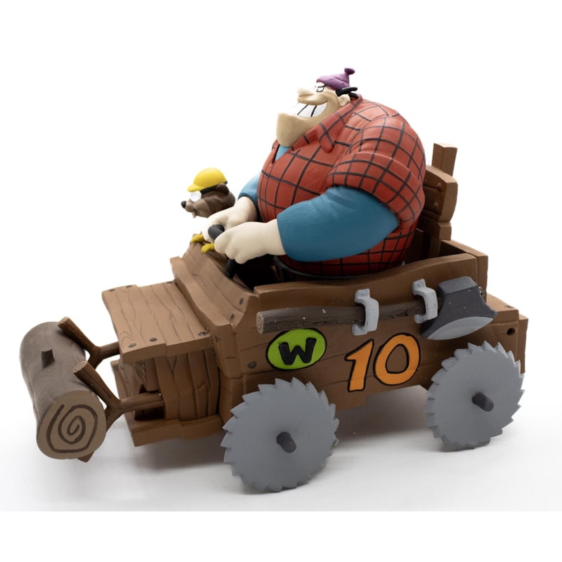 Estátua Rufus Lenhador Escala 1/24 - Corrida Maluca Wacky Races ...