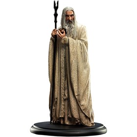 Estátua Saruman The White Small Polystone - O Senhor dos Anéis - The Lord of the Rings - Weta Workshop