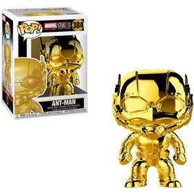 Funko Pop Ant-Man Gold Chrome #384 Homem-Formiga - Dourado Marvel 10 Years Edition