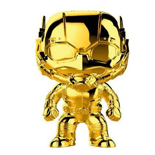 Funko Pop Ant-Man Gold Chrome #384 Homem-Formiga - Dourado Marvel 10 Years Edition