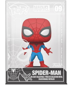 Produto Funko Pop Die-Cast Spiderman Funko Shop Exclusive #09 - Homem-Aranha de Metal - Marvel