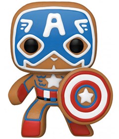Produto Funko Pop Gingerbread Captain America Capitão #933 - Holiday - Natal - Biscoito de Gengibre