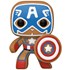 Funko Pop Gingerbread Captain America Capitão #933 - Holiday - Natal - Biscoito de Gengibre