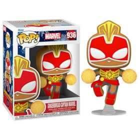 Funko Pop Gingerbread Captain Marvel #936 - Holiday - Natal - Biscoito de Gengibre