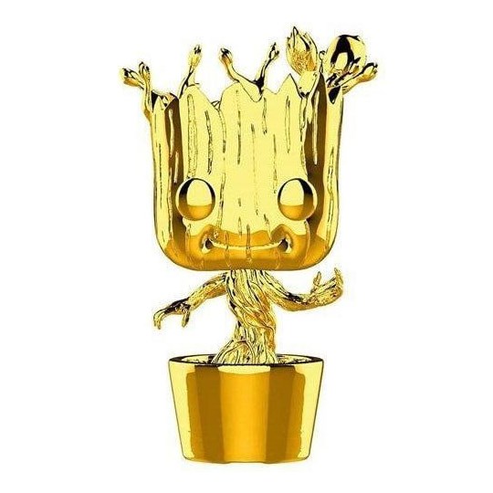 Funko Pop Groot Gold Chrome #378 - Dourado 10 Years Edition - Marvel