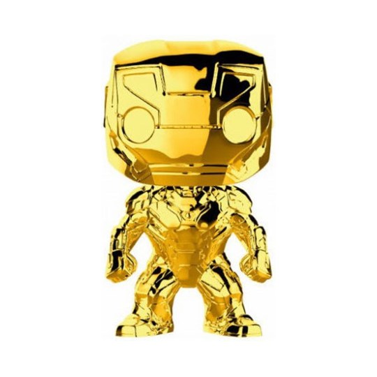 Funko Pop Iron Man Gold Chrome #375 - Dourado 10 Years Edition - Marvel