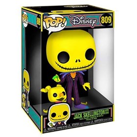 Funko Pop Jack Skellington with Zero 25 cm #809 - Black Light Luz Negra - O Estranho Mundo de Jack